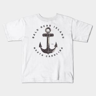 Bald Head Island, NC Summertime Vacationing Big Anchor Kids T-Shirt